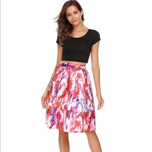 Vibrant, timeless, and gorgeous knee-length skirt